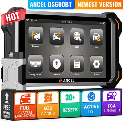 ANCEL DS600 BT OBD2 Scanner ECU Coding Auto Diagnostic Scan Tool Bidirectional