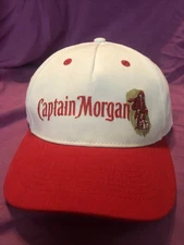 Captain Morgan Rum Cap Hat White One Size Adjustable Snap Back  New