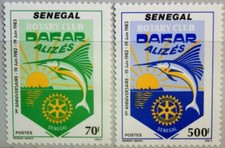 Senegal 1983 803-04 603-04 Dakar Alizes Rotary Club Pennant Emblem MNH