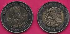 MEXICO 5 PESOS 2009 UNC 1 YEAR TYPE,PEDRO MORENO 3/4 RIGHT,CENTENARIO OF THE IND