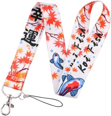 Lucky Koi Fish Nishikigoi Carp Japan Fortune China 17.7'' Neck Lanyard NEW