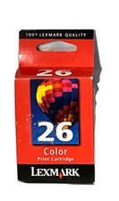Lexmark 26 Tri Color Ink Printer Cartridge Genuine New Sealed Box Expired