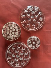 Lot Of 4 Glass Flower Frogs