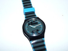 Montre swatch 80's stripes / testé ok / pile neuve / année 2006 / diamètre 3,8cm
