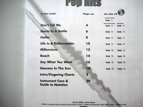 Discover The Lead - Pop Hits ( Flute ): 8 Songs in 20pgs - Book + CD Grade 1-2 - Picture 2 of 5