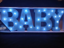 BABY Wooden Lighted Led Marquee Sign Battery Operated NIB