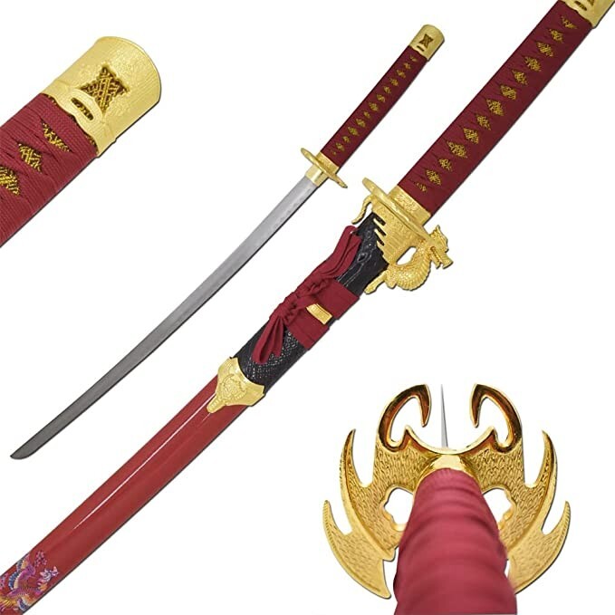 黒色と茶色のツートン刀 HIGH QUALITY JAPANESE SAMURAI BLACK SWORD SET ( KATANA +