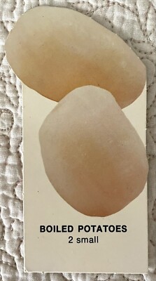 Vintage Boiled Potatoes Food Cutout Die Cut Scrapbook School Nutrition 1974