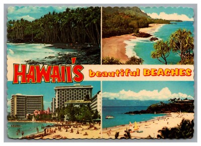 Lot of 3 Hawaii Postcards - Beches, Hotel & Yacht Harbor 
