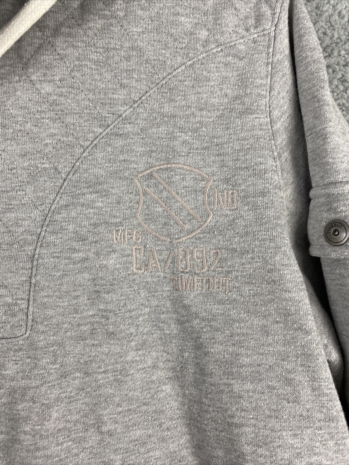 Timeout Mens Medium Gray Pullover Hooded Hoodie L… - image 9