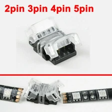 2pin 3pin 4pin 5Pin 10mm LED Strip Connector Adapter for RGB RGBW 5050 3528 5630