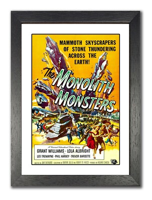 Monolith Monster alt Vintage Science Fiction Filmplakat Kino Stars gruselig 