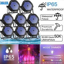 Waterproof RGBW 36LED Par Light Washer DMX Beam Strobe Stage DJ Par Can Light