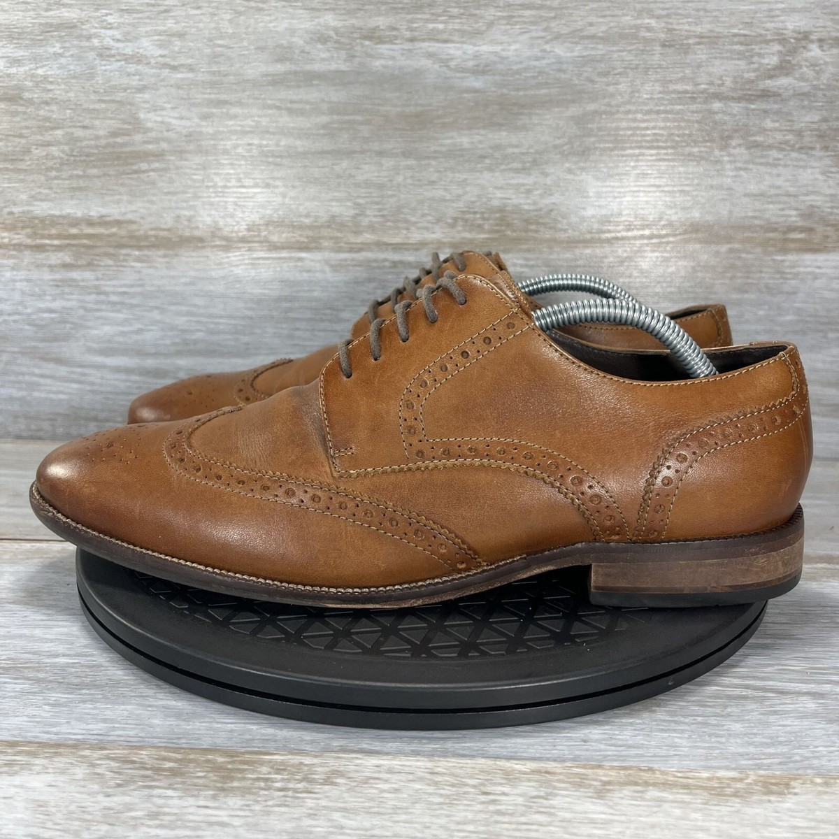 Cole Haan Men's Benton Wingtip Oxford II British Tan Leather Dress