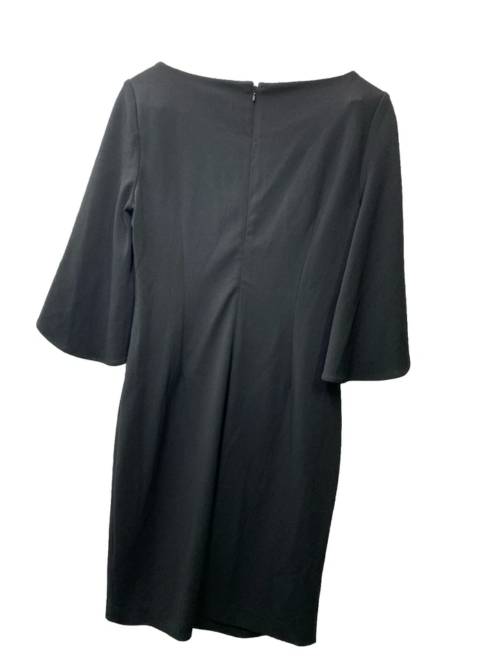 Vestido vaina acanalado manga abierta negro talla 10 manga corta DD2H1926 para mujer DD2H1926 Foto 2 de 4