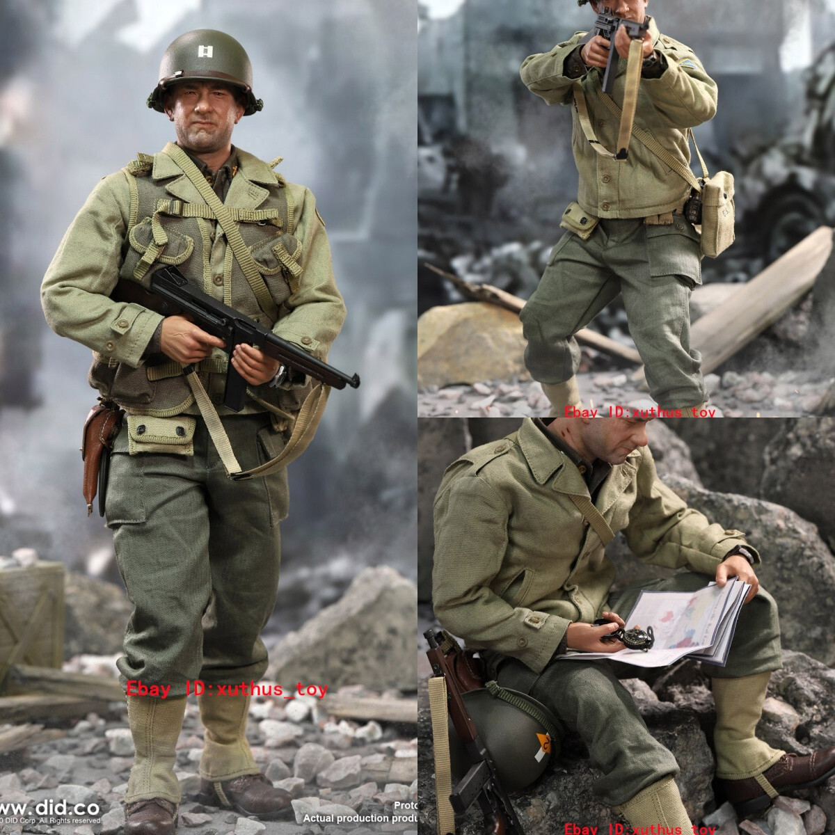 DID A80145 1/6 WWII US 2nd Ranger Battalion Series 3 Captain