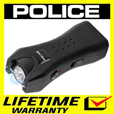 POLICE Stun Gun 618 700 BV Mini Rechargeable LED Flashlight Black