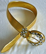 Anne Klein belt, all gold leather front and back size S