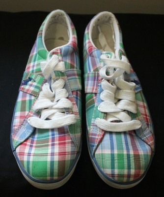 plaid tennis shoes