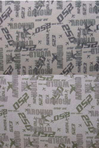 Nonwoven (€21/m2) 0.5m children's fabric English font sports texts fleece 1.5 width - Picture 1 of 3