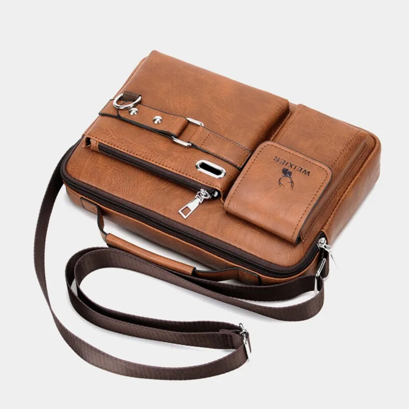 Fashion Brand Mens Messenger Bags Quality Pu Leather Shoulder Bag Crossbody Bag 3Ma1