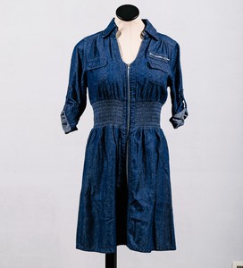 fitted midi shirt dress