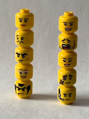 Lego 10 parts lot YELLOW HEAD build your MINIFIGURES u22