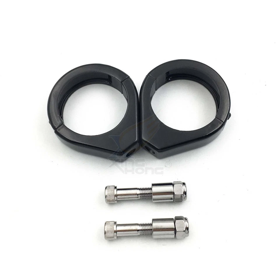 Soporte de montaje para Harley Softail 49 mm tubo de horquilla Bk motocicleta abrazaderas de señal de giro Foto 3 de 4