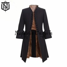 New Men's 18th Century Regency Tailcoat, Colonial Military Frock Coat Quick Ship