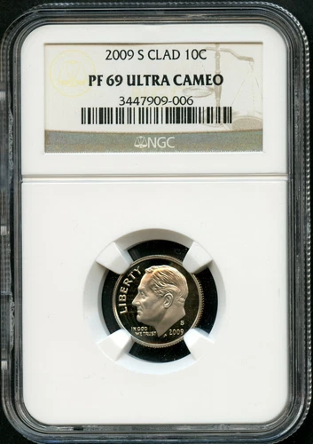 2009-S Clad Proof Roosevelt Dime NGC PF69 Ultra Cameo