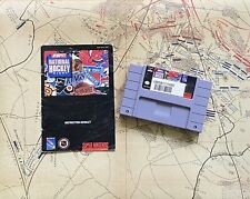 Super Nintendo SNES ESPN National Hockey Night Cartridge with instructions