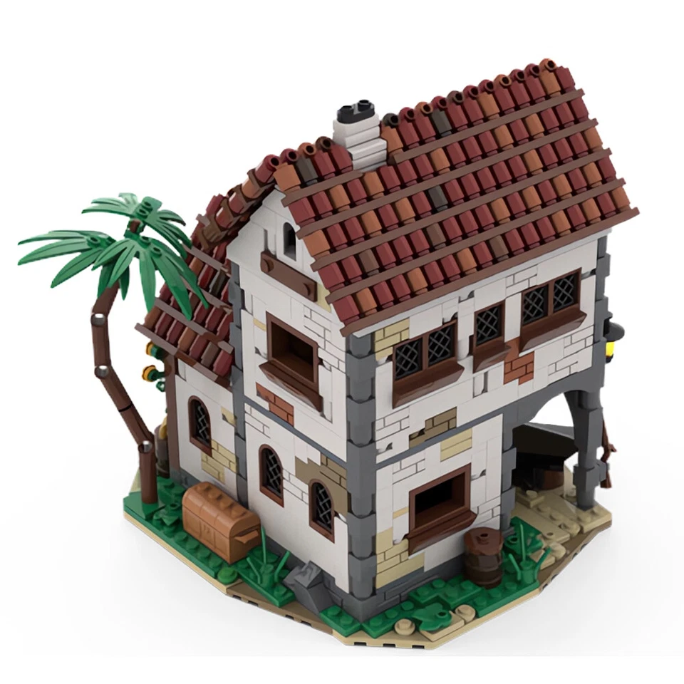 MOC: Hut Cottage by the Island Modular Building House 1332 Pieces Gift DIY - Image 3 of 4
