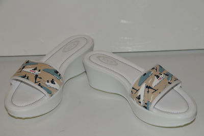 Sandales Tod's à Lacets Neuves – Couleur Blanc Bleu Beige Miami Taille 40 | Chaussures Femme Plateforme
