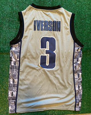 Vintage 90s Mens SIZE L Allen Iverson #3 Georgetown Hoyas Jersey