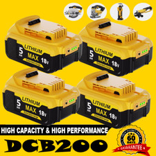 5.0Ah For DeWalt 20V 20 Volt Max 6Ah 8.0AH Lithium Ion Battery DCB206-2 DCB205-2