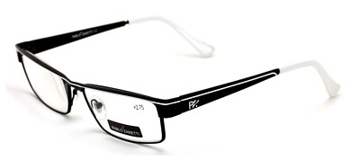 PZ metal reading glasses rectangular MEN Black Readers Fashion
