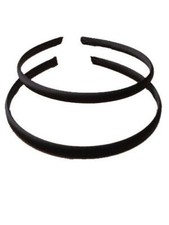 Black Satin Alicebands Headbands Hair Bands Hair Accessories 1cm Pack of 2 