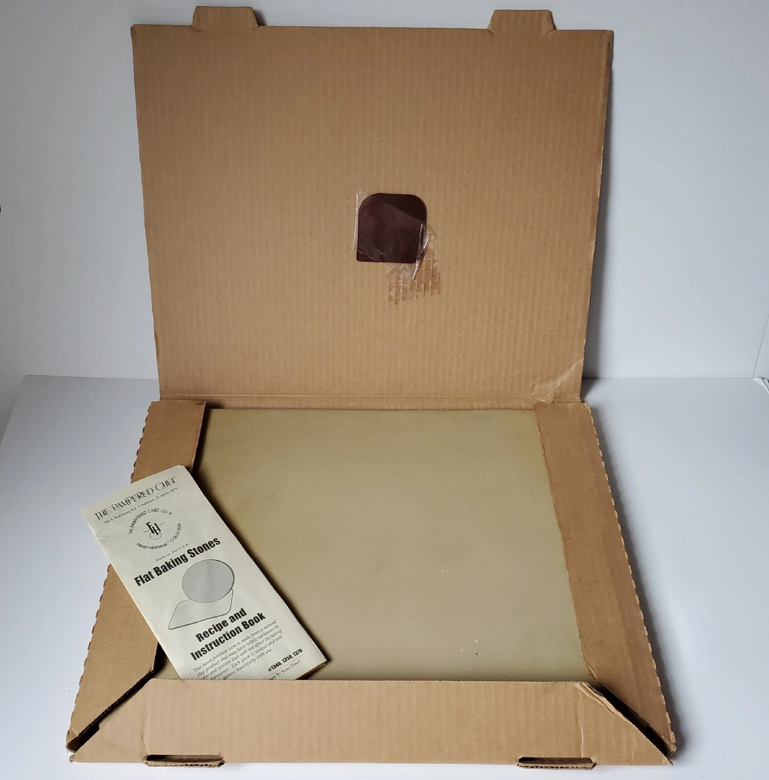 Pampered Chef Baking Stone #1350 Stoneware Rectangular 12 X 15 Cookware Cookies
