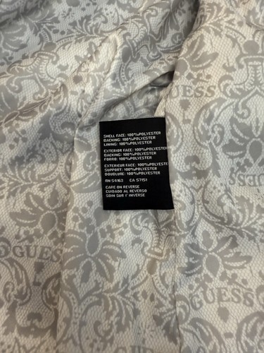 Authentic Guess Hooded Trench Zip Up Lined Coat Large - Picture 9 of 20