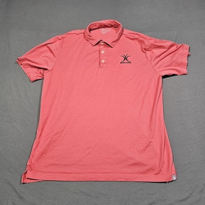 Peter Millar Polo Shirt Mens Large Light Red Woody Candy Co Short Sleeve