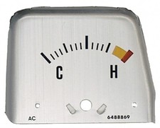 Console Temp Gauge Face Silver 68-69 Camaro