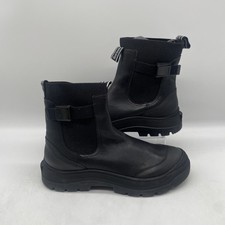 Barbour Leather Casual Ankle Klara Chelsea Boots Black UK 7 EU 40 New