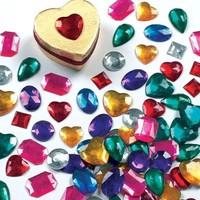 Selbstklebende Acryl-Edelsteine 120 Stk. Baker Ross EK632 Bastelmaterial Kinder
