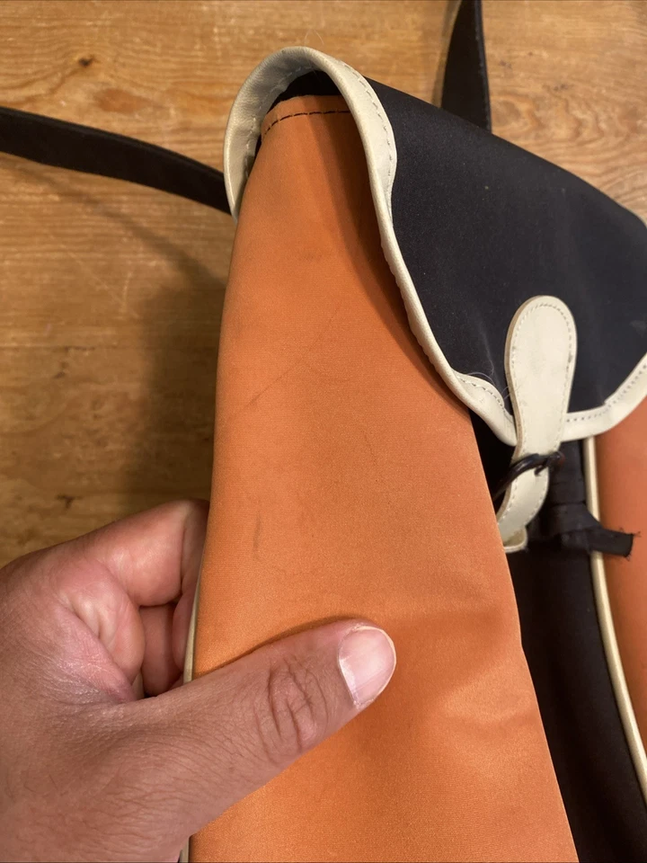 DE COLECCIÓN HARLEY DAVIDSON METAL LOGO NEGRO Y NARANJA NAILON MOCHILA BOLSO MUJER - COREA Foto 4 de 4