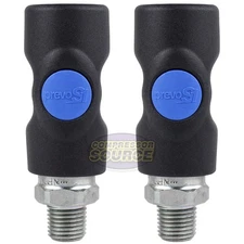 2 Pack Prevost Safety Air Plug Coupler 1/4" MNPT Prevo S1 Industrial ISI061251