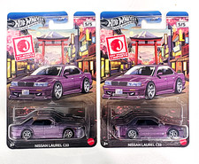 Lot of 2-2027 Hot Wheels Silver Series (JDM) Nissan Laurel C33 purple IN HAND