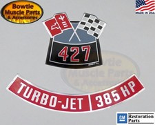 67 Impala Caprice Bel Air Biscayne 427 Turbo-jet 385hp Air Cleaner Decal Set 67 Impala Caprice Bel Air Biscayne 427 Turbo-jet 385hp Air Cleaner Decal Set