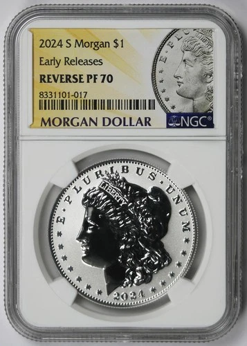 2024-S Morgan Dollar $1 Reverse PF 70 NGC Early Releases
