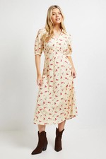 Dorothy Perkins Yellow Midi Dress Womens Daywear Dresses