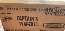 BRAND NEW Lance Captain's Wafer Crackers 500 COUNT 2/PackS BEST BY 02/7/2026